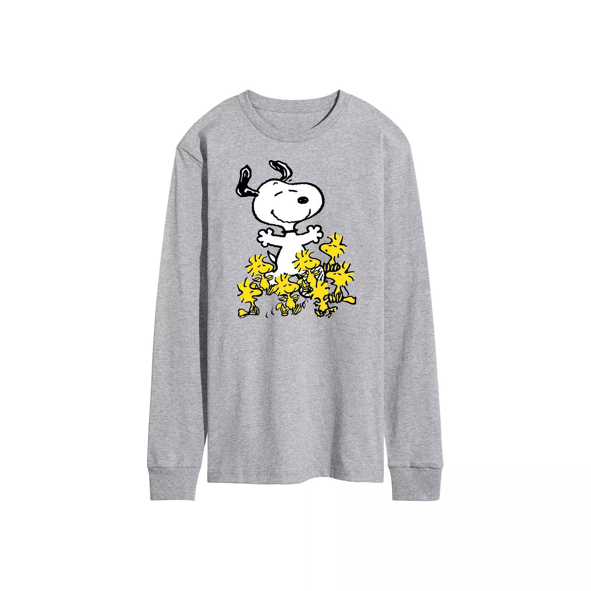 Mens Peanuts Party Long Sleeve Graphic Tee Product Image