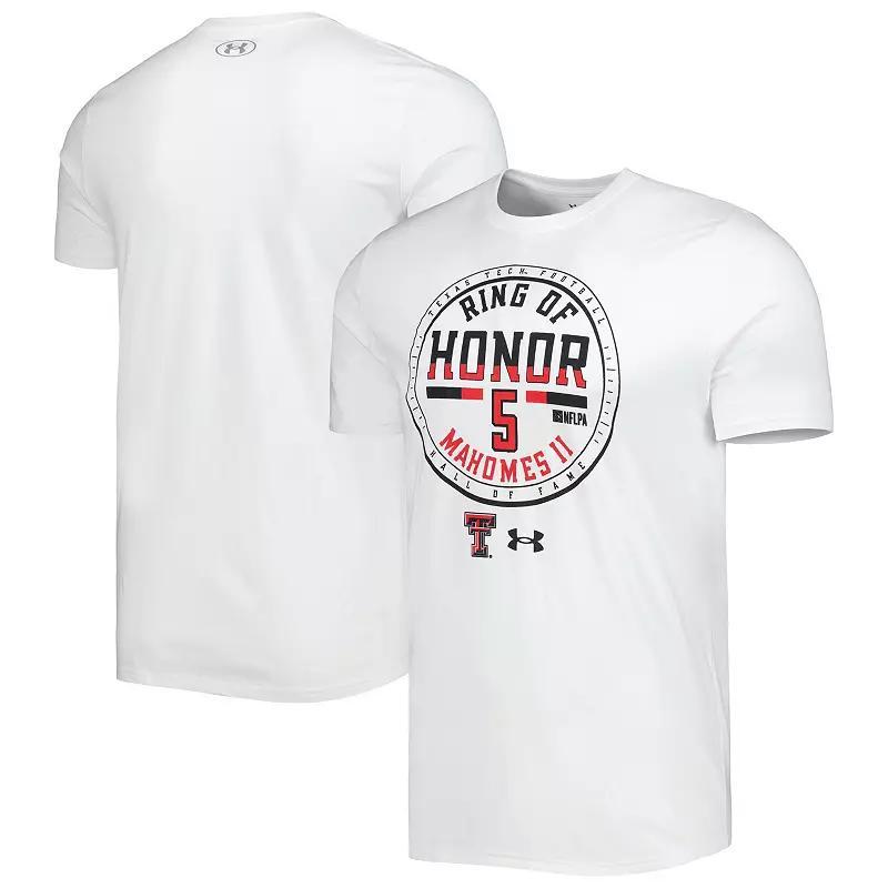 Men's Under Armour Patrick Mahomes White Texas Tech Red Raiders Ring of Honor T-Shirt, Size: Large Product Image