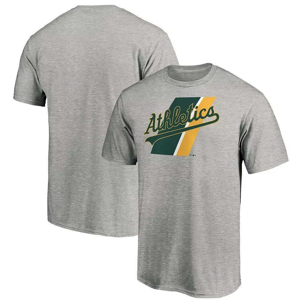 Men's Fanatics Branded Heathered Gray Oakland Athletics Prep Squad T-Shirt, Size: Medium, Grey Product Image