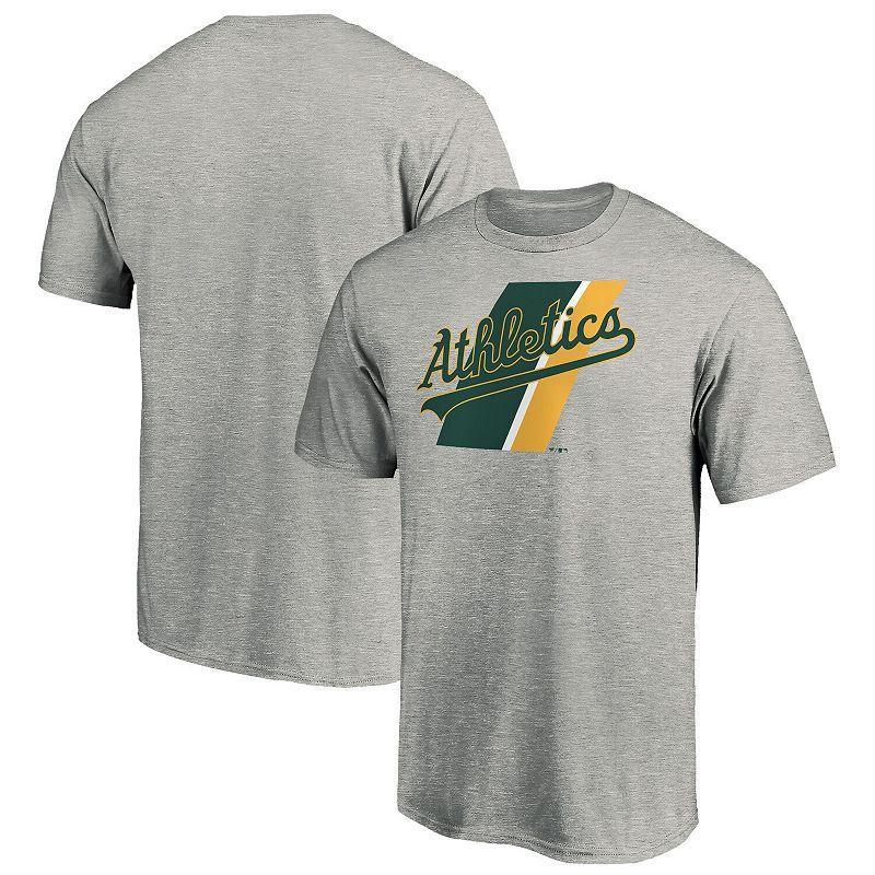 Men's Fanatics Branded Heathered Gray Oakland Athletics Prep Squad T-Shirt, Size: Medium, Grey Product Image