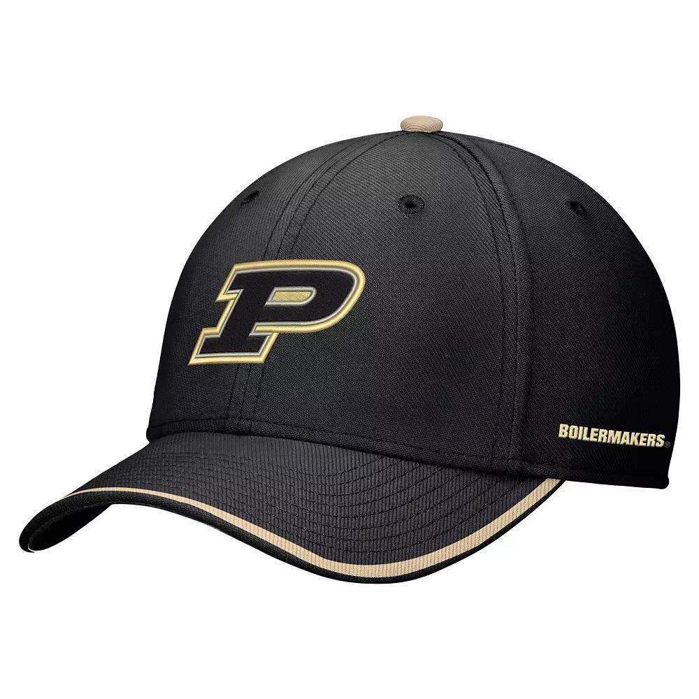 Men's Nike Black Purdue Boilermakers Rise Performance Flex Hat, Size: Medium/Large Product Image