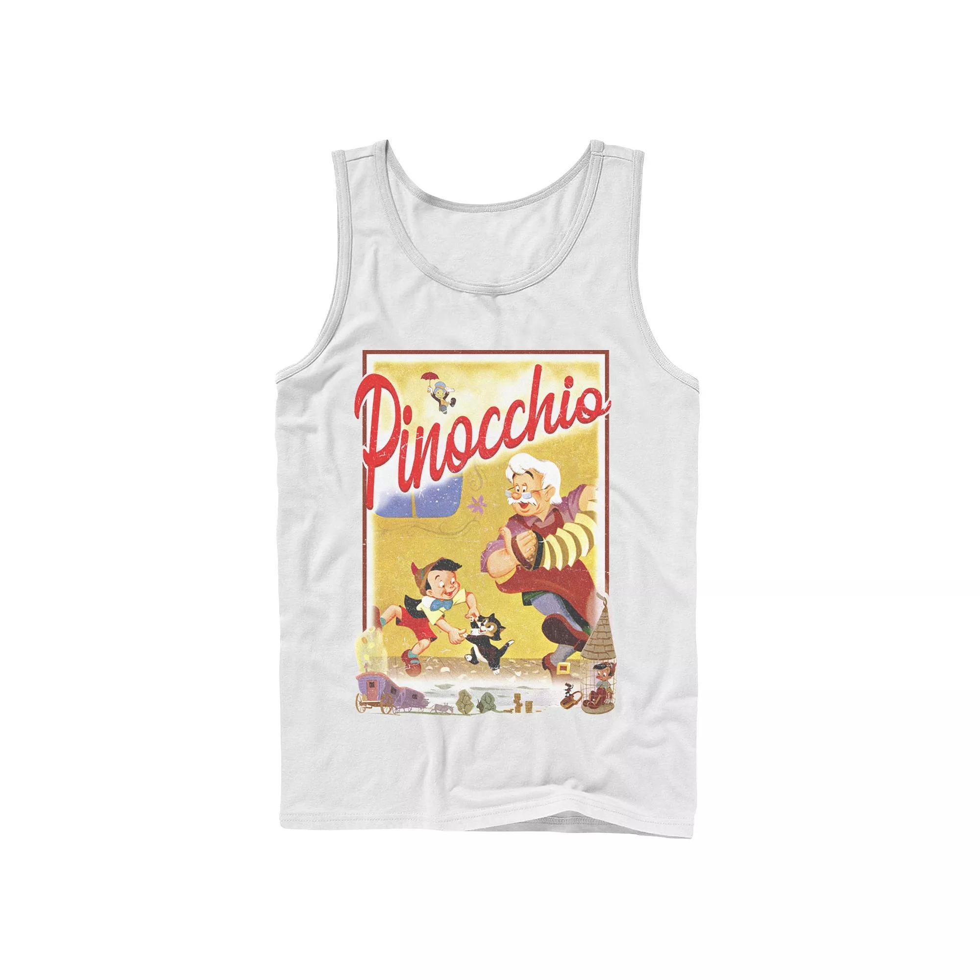 Mens Disney Pinocchio Vintage Storybook Poster Tank Top Product Image