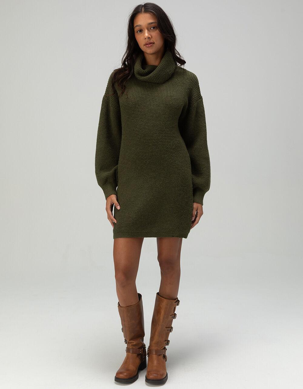 LULUS Casual Coziness Womens Oversized Sweater - OLIVE Product Image