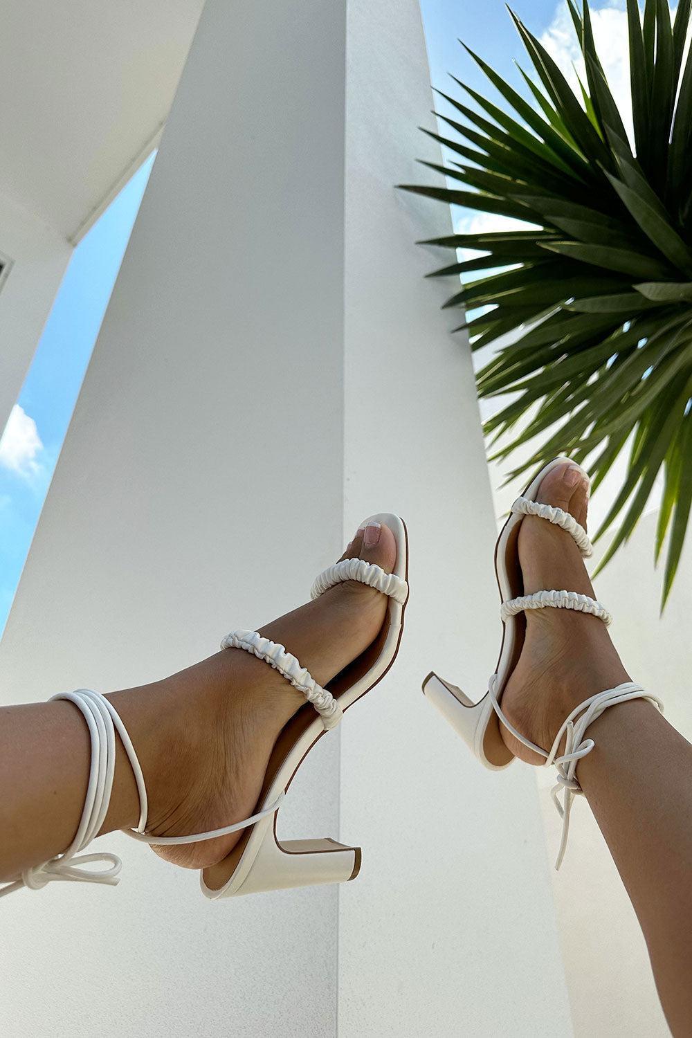 Strappy Livia Heels - White Product Image