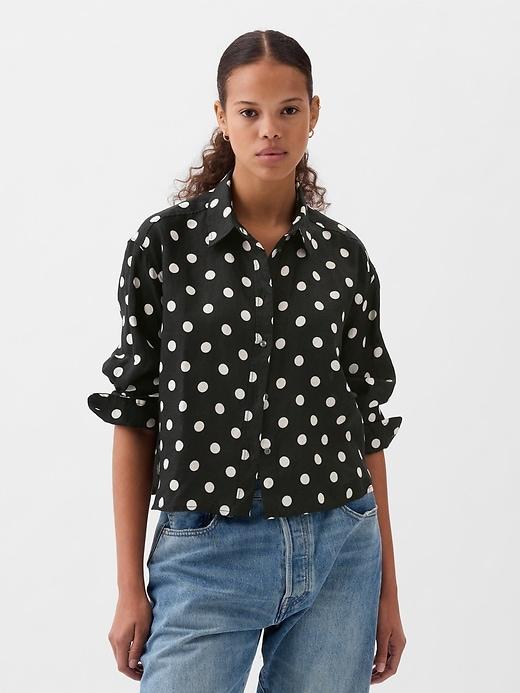 Organic Cotton Poplin Cropped Shirt Product Image