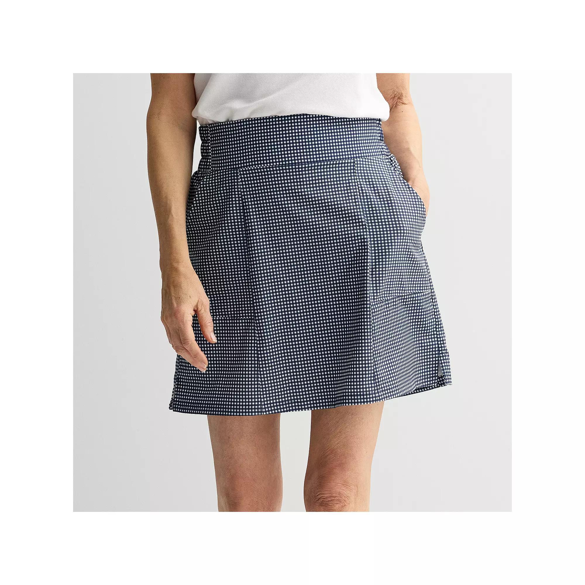 Women's Croft & Barrow® Golf Performance Skort, Size: XL, Blue Micro Check Product Image