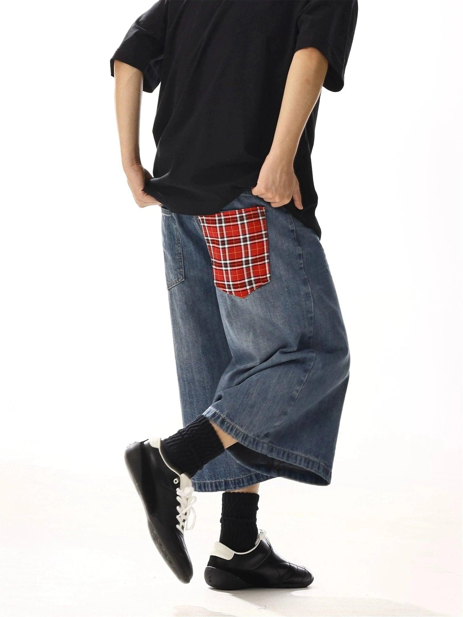 RT No. 13038 WASHED LONG DENIM JEANS Product Image