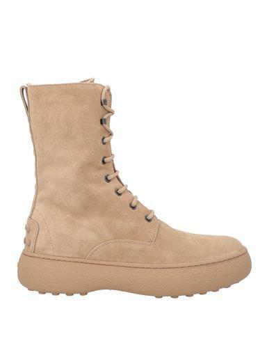 TOD'S Woman Ankle Boots Beige Size 7.5 Leather In Brown Product Image