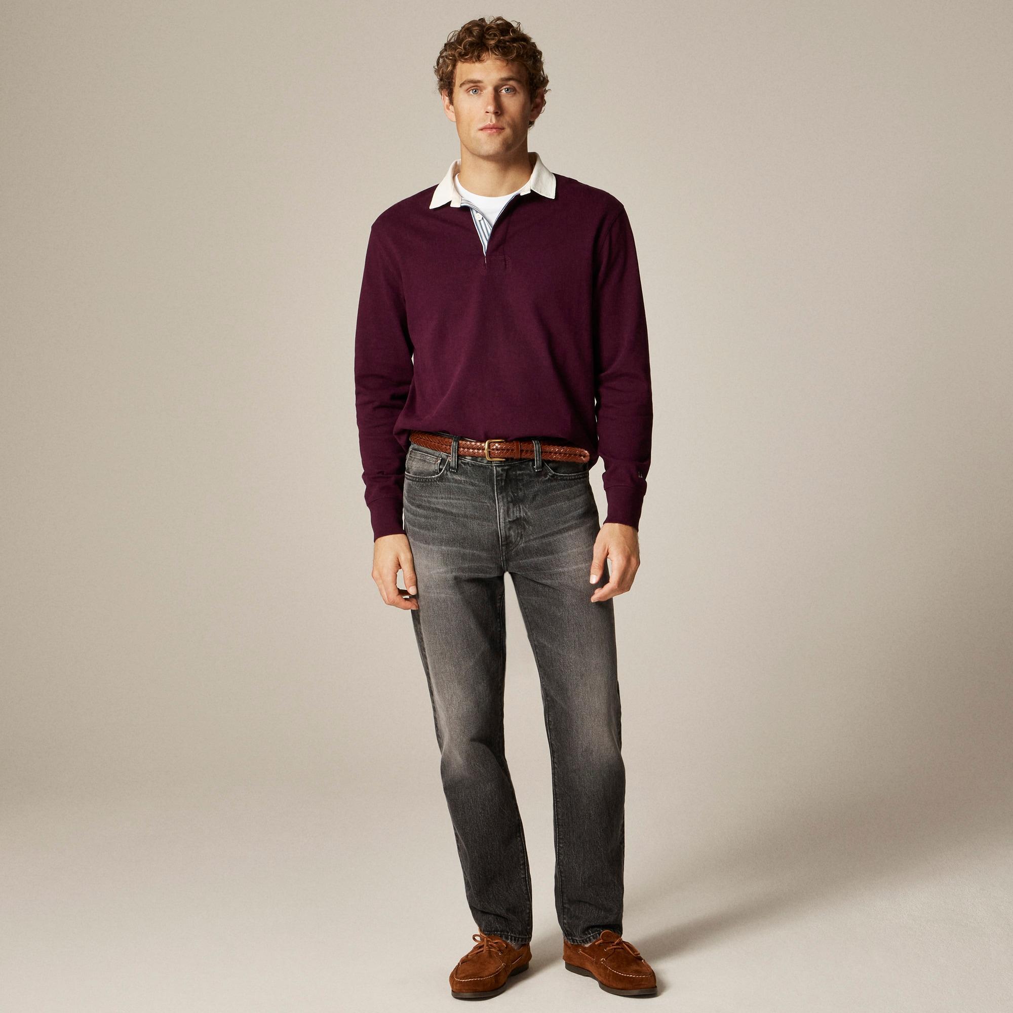 Rugby shirt with striped placket Product Image