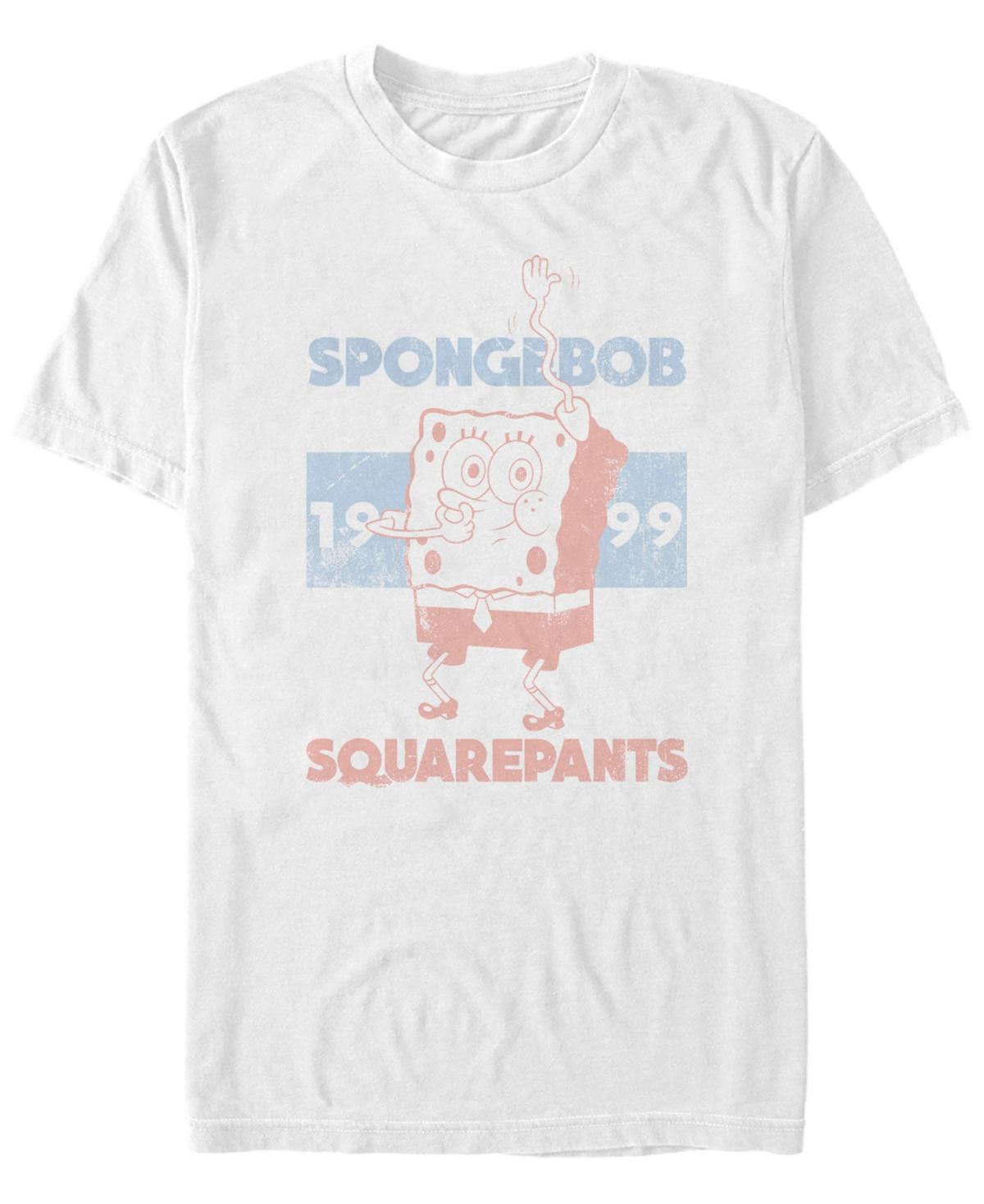 Men's Spongebob 1999 Retro Faded Portrait Logo Tee, Size: Medium, White Product Image
