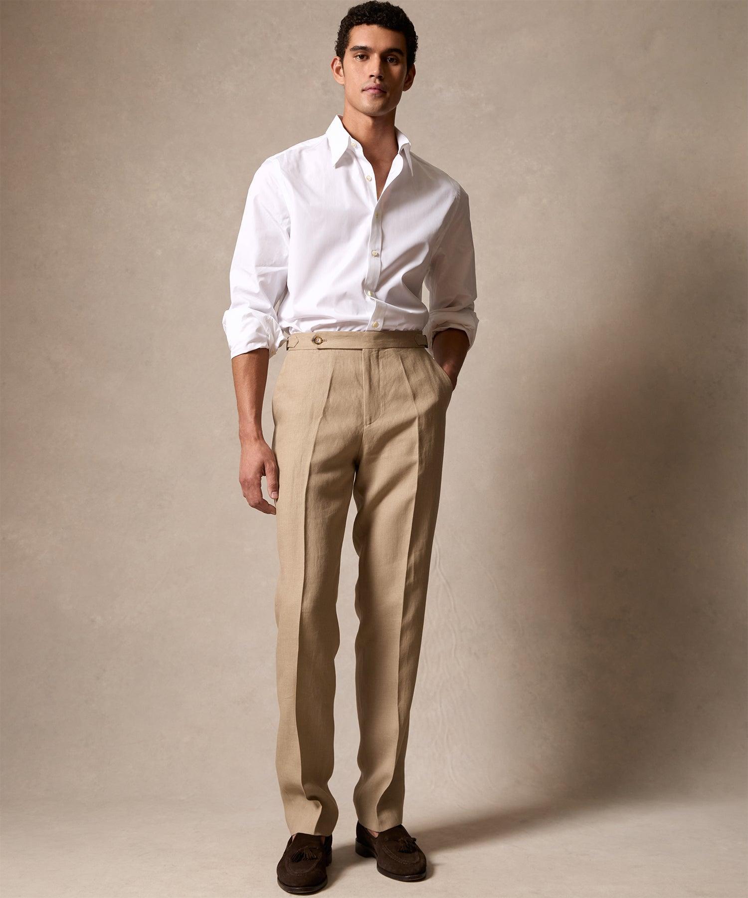 Italian Linen Side Tab Trouser Product Image