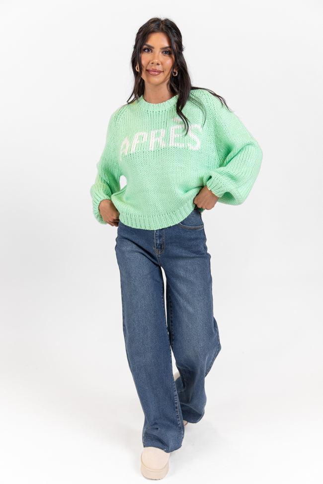 Apres Party Green Sweater FINAL SALE Product Image
