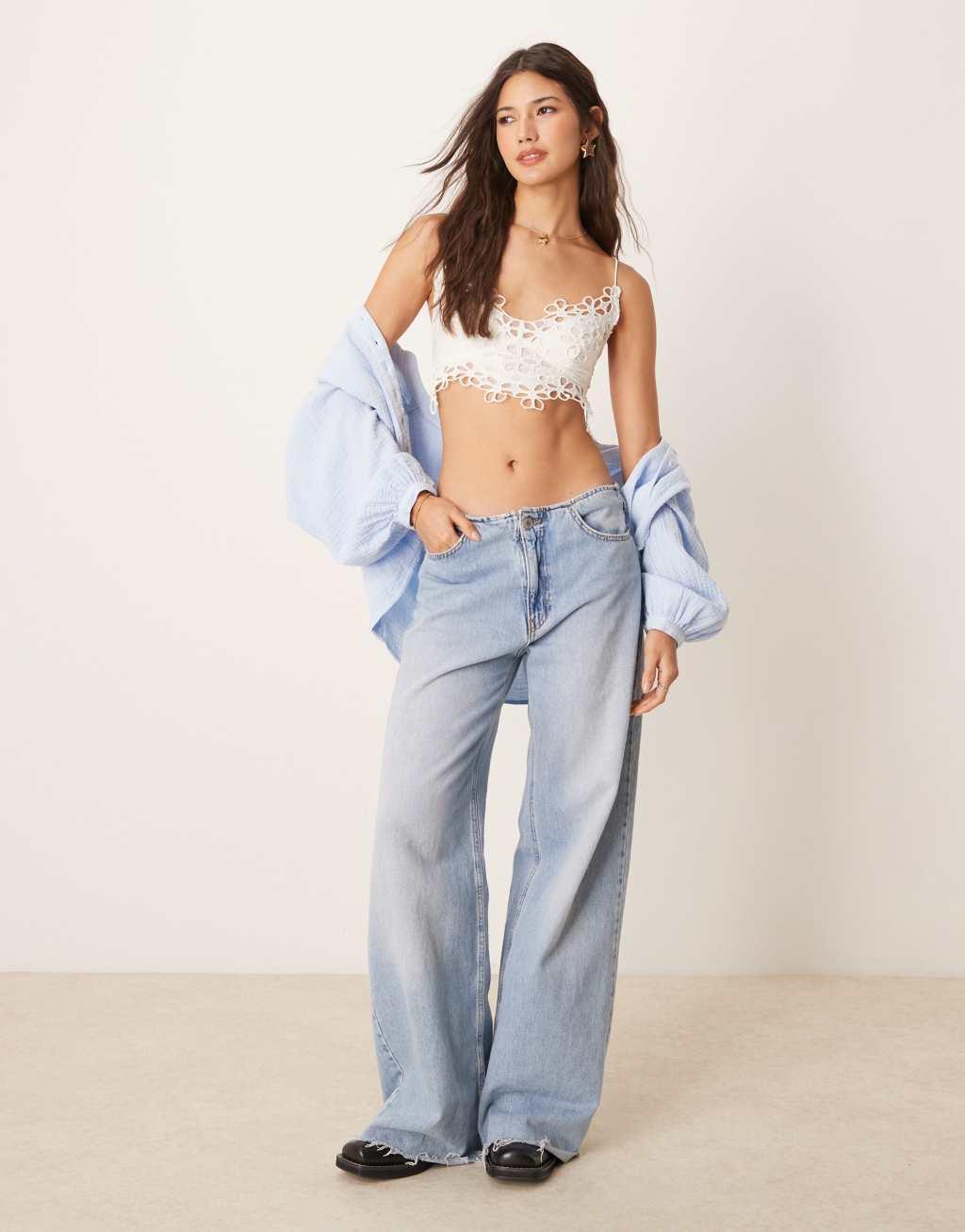 Free People asteria lacy bralette in white Product Image