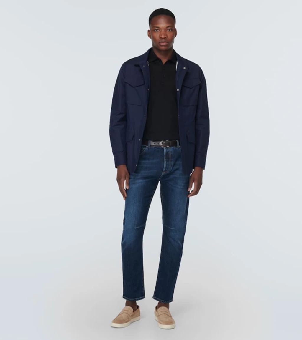 BRUNELLO CUCINELLI Cotton Polo Shirt In Black Product Image