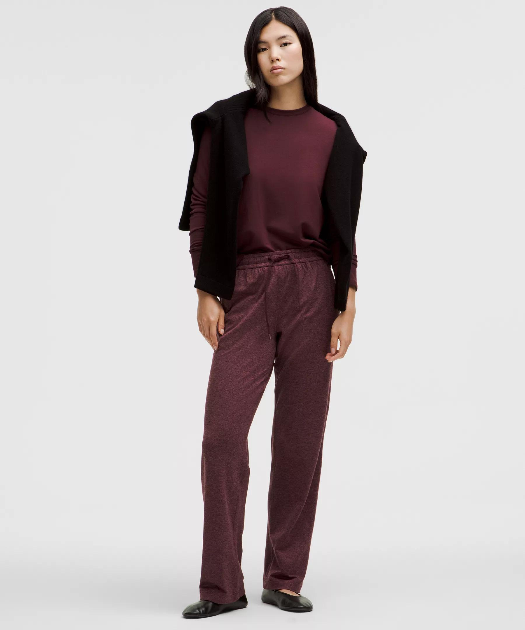 Soft Jersey Straight-Leg Mid-Rise Pant *Regular Product Image