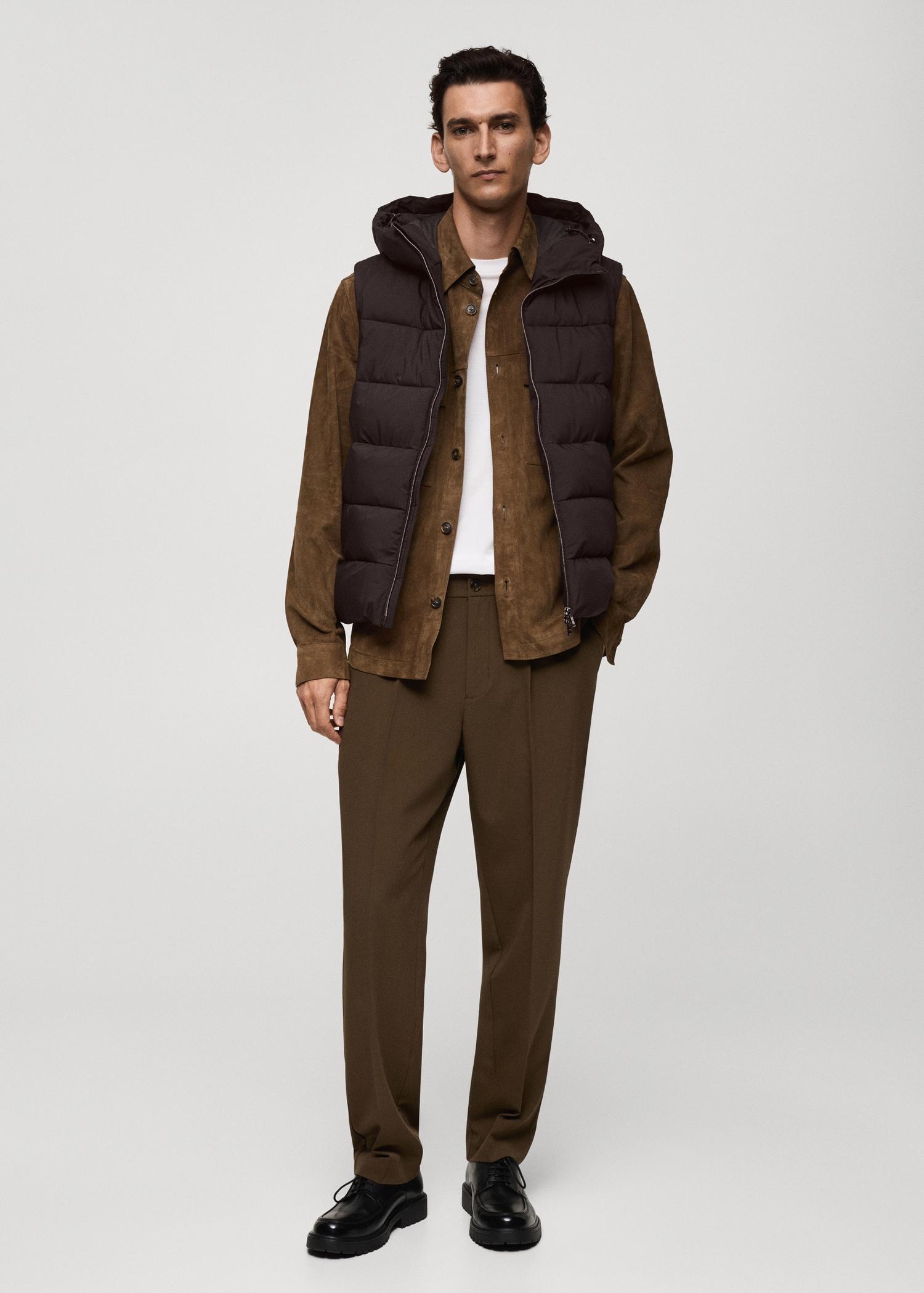 Water-repellent quilted gilet - Men | MANGO USA Product Image