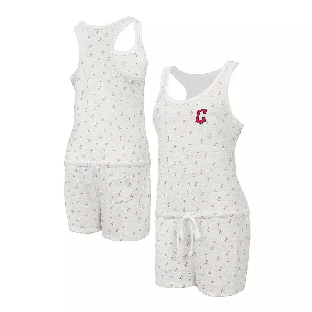 Women's Concepts Sport Cream Cleveland Guardians Gardner Hacci Knit Romper, Size: Small, Grd Beige Product Image