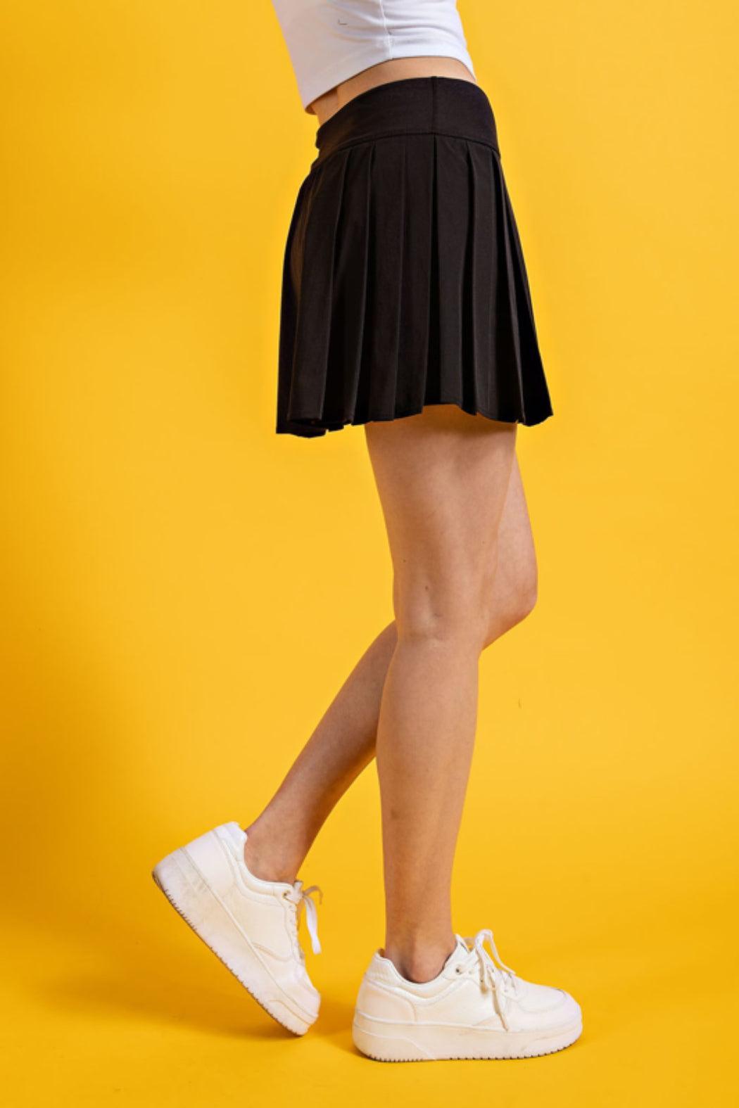 Stretch Woven Side Pleat Skort Product Image