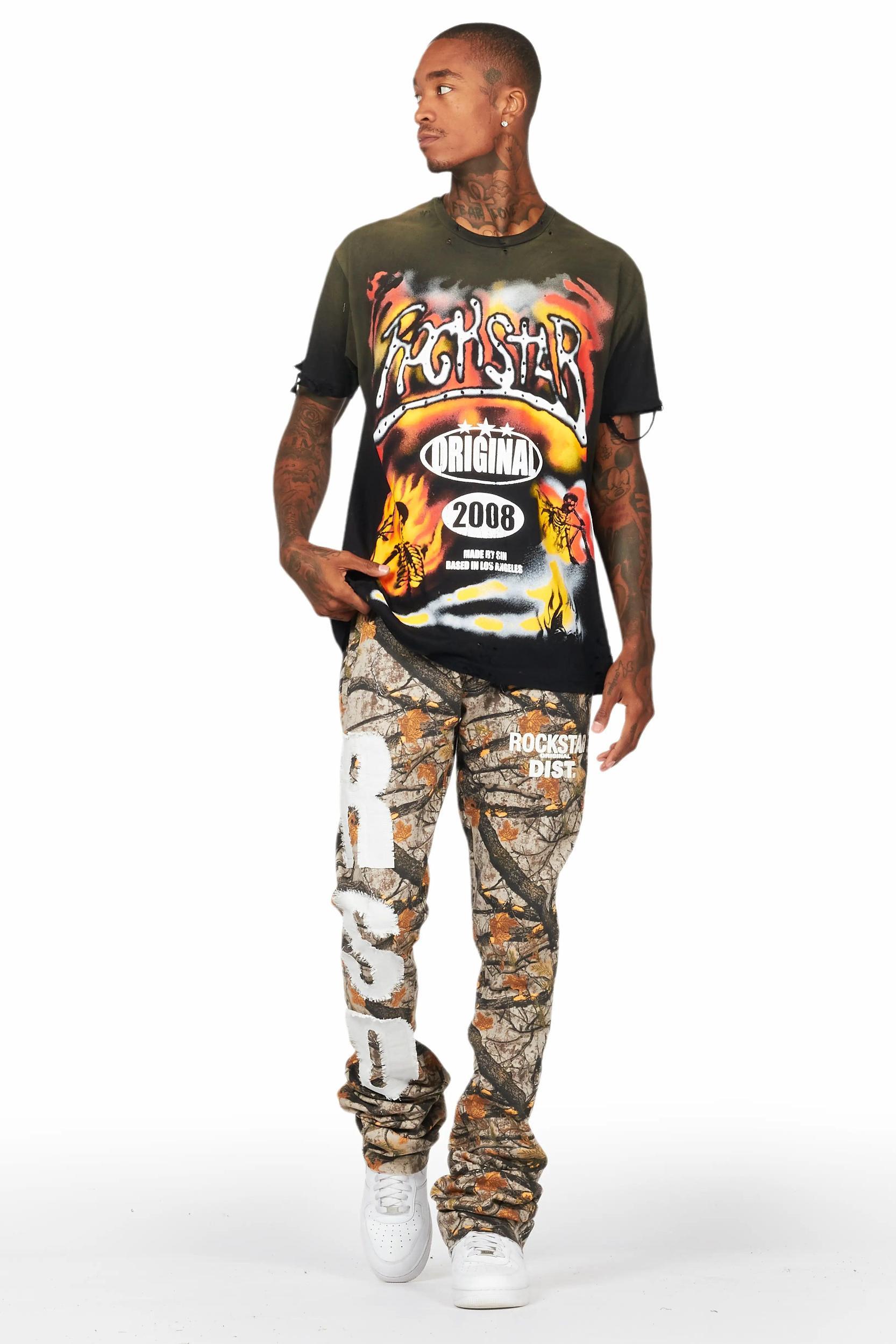 Bansi Tree Camo Super Stacked Trackpant Male Product Image