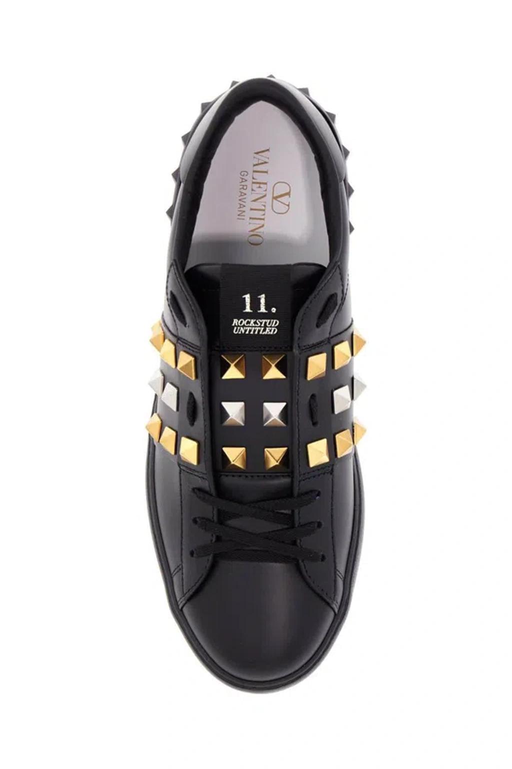 VALENTINO GARAVANI Rockstud Untitled Sneakers In Black Product Image