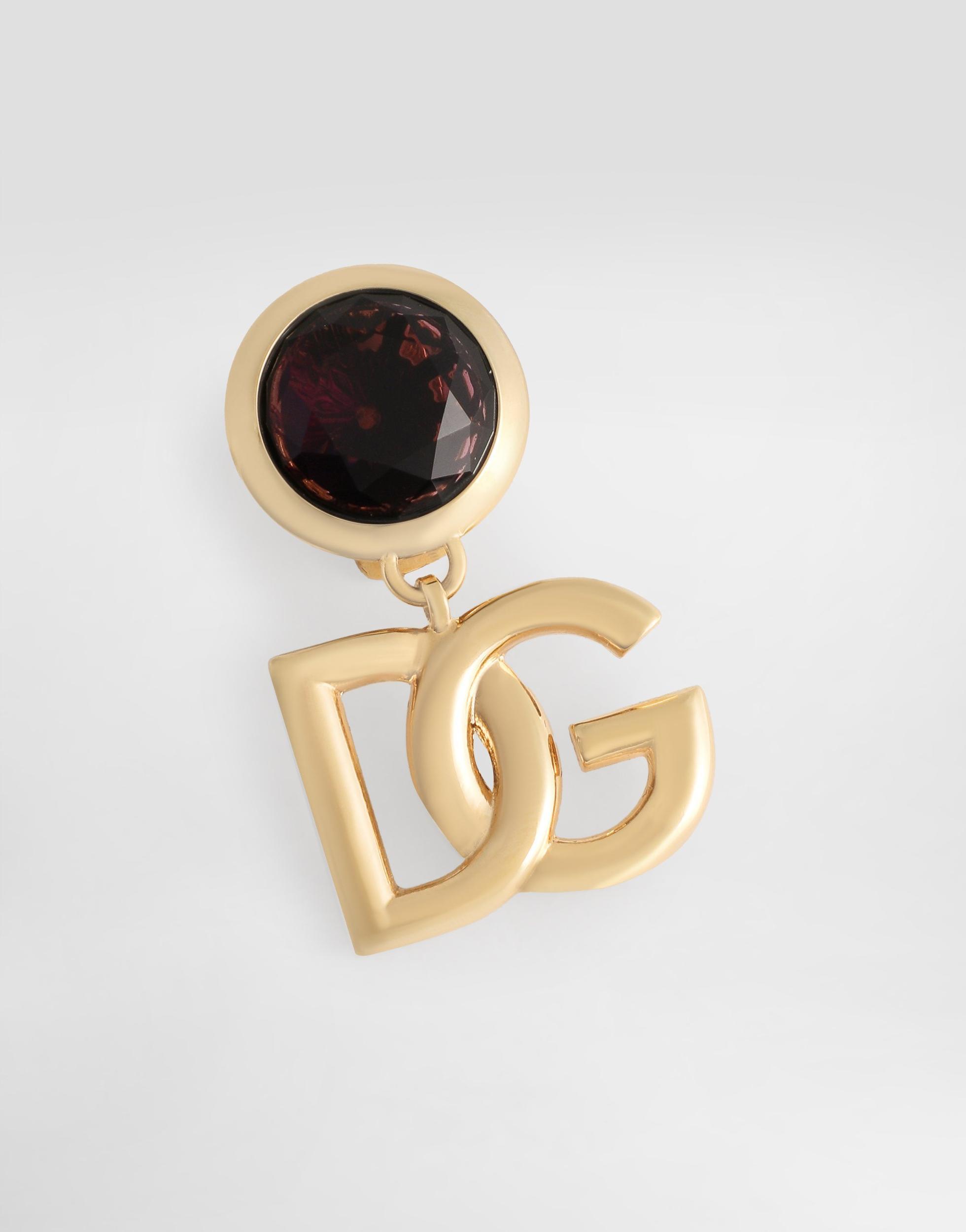 DOLCE & GABBANA Logo-plaque Earrings In Gold Product Image