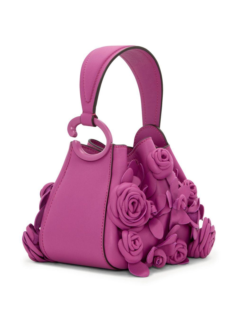 nano O Handle floral-appliqué bag Product Image