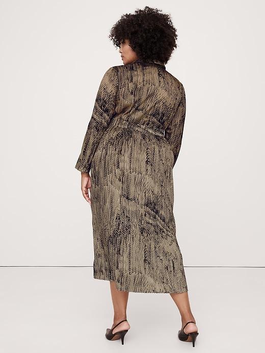 Oversized Snake-Print Midi Shirtdress Product Image