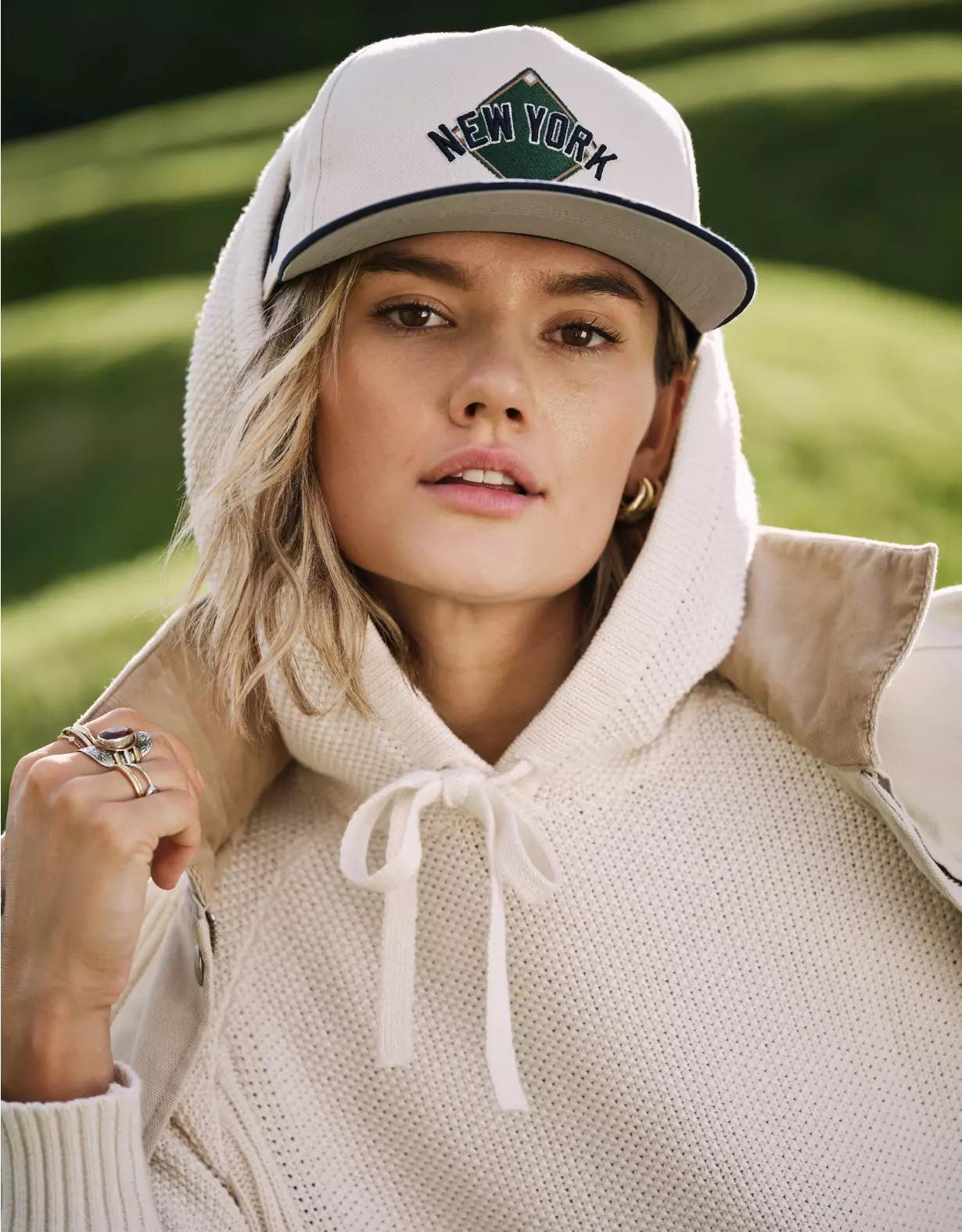 AE Cropped Cotton Hoodie Product Image