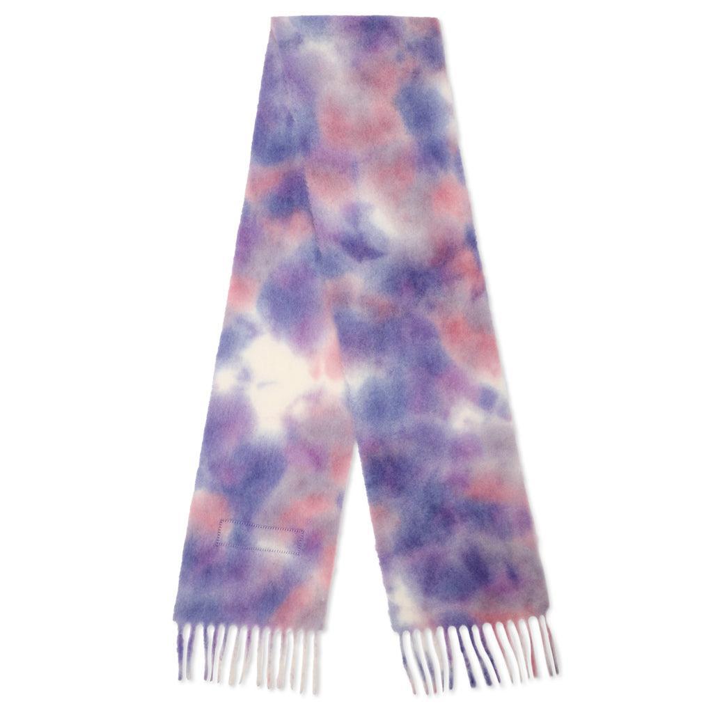 Tie-Dye Alpaca Wool Scarf - Lilac Male Product Image