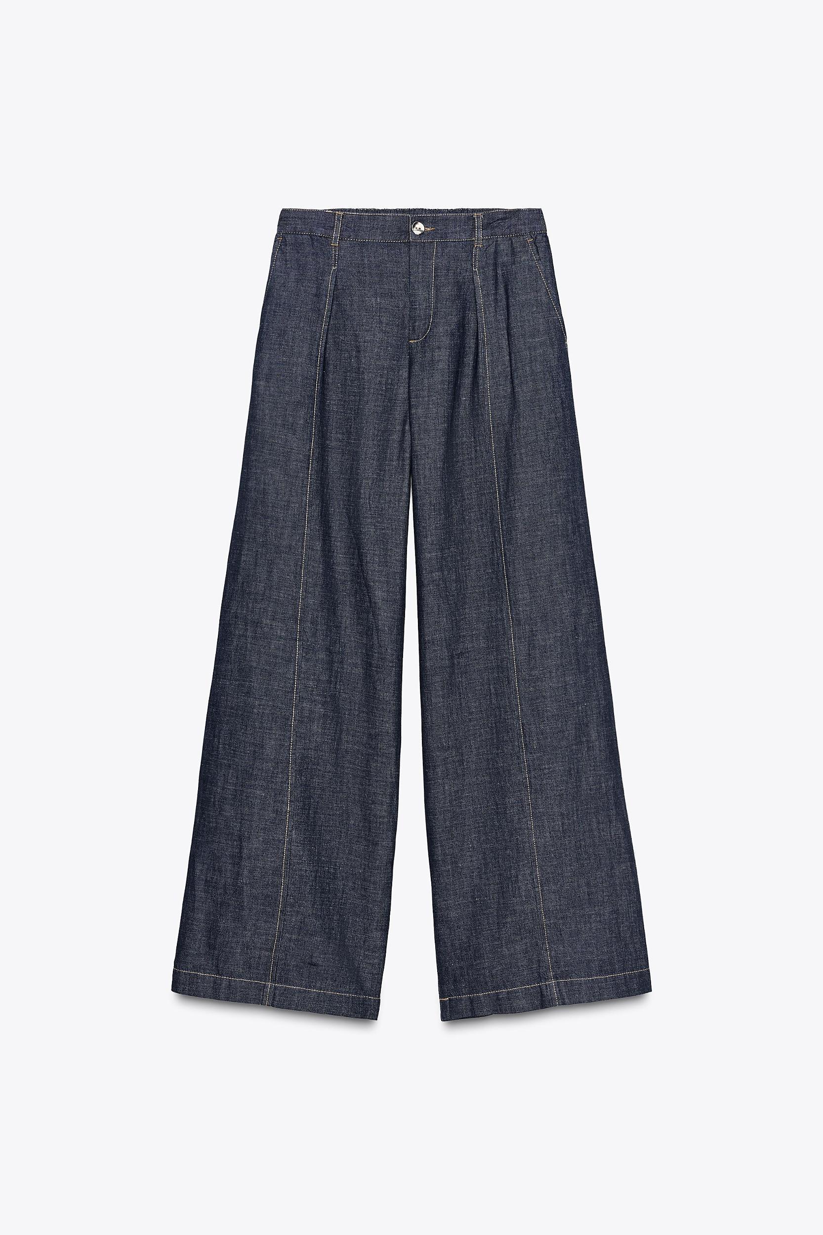 WIDE LEG LINEN PANTS Product Image