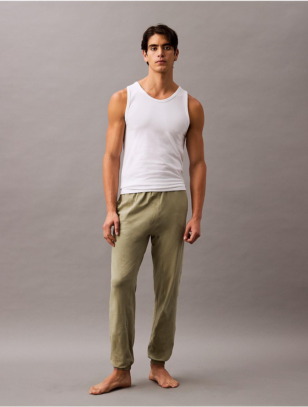 Calvin Klein Men's Icon Cotton Stretch Sleep Joggers - Green - M Product Image