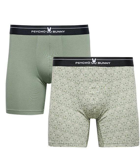 Psycho Bunny Assorted Solid/Allover Print Boxer Briefs 2-Pack Product Image