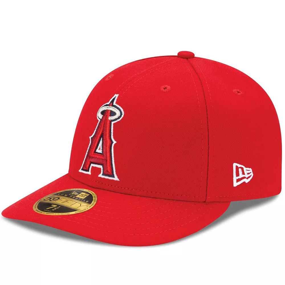 Men's New Era Red Los Angeles Angels Alt Authentic Collection On-Field Low Profile 59FIFTY Fitted Hat, Size: 7 3/4 Product Image