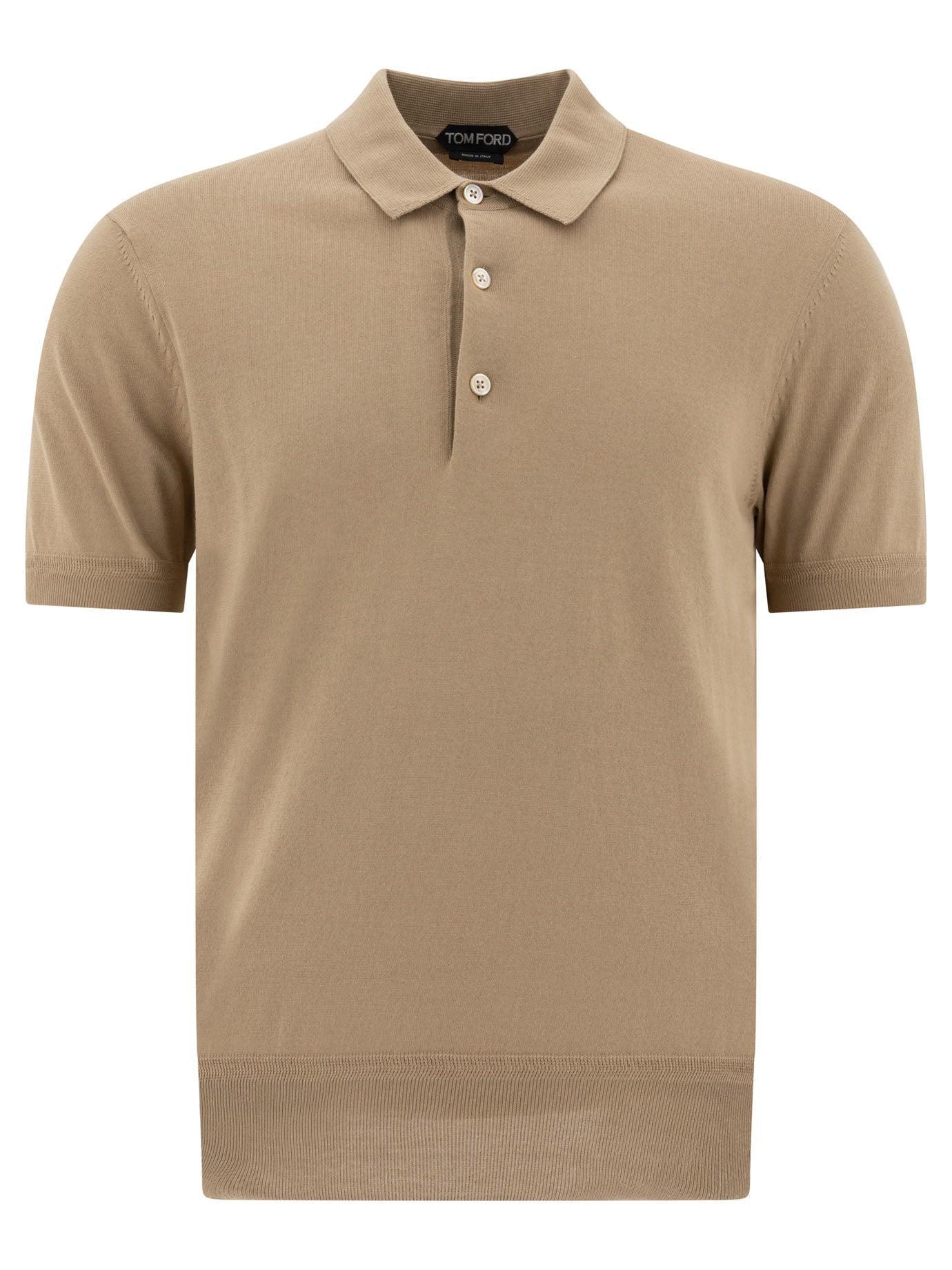 TOM FORD Polo Shirts Beige In Brown Product Image