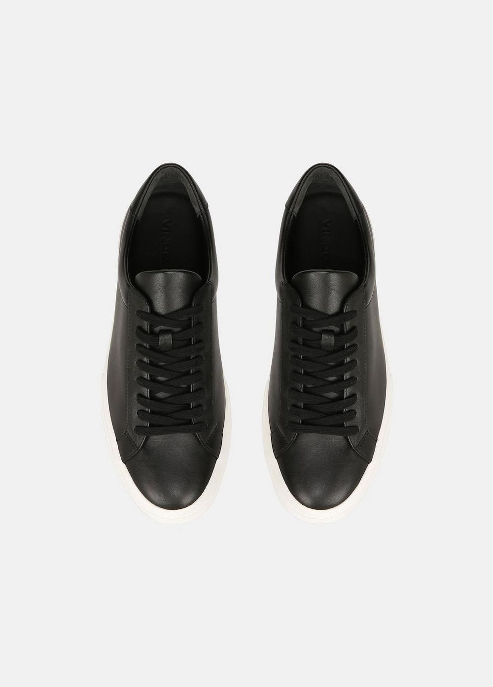 Mens Fulton Leather Sneaker, Black, Size 7.5 Vince Product Image