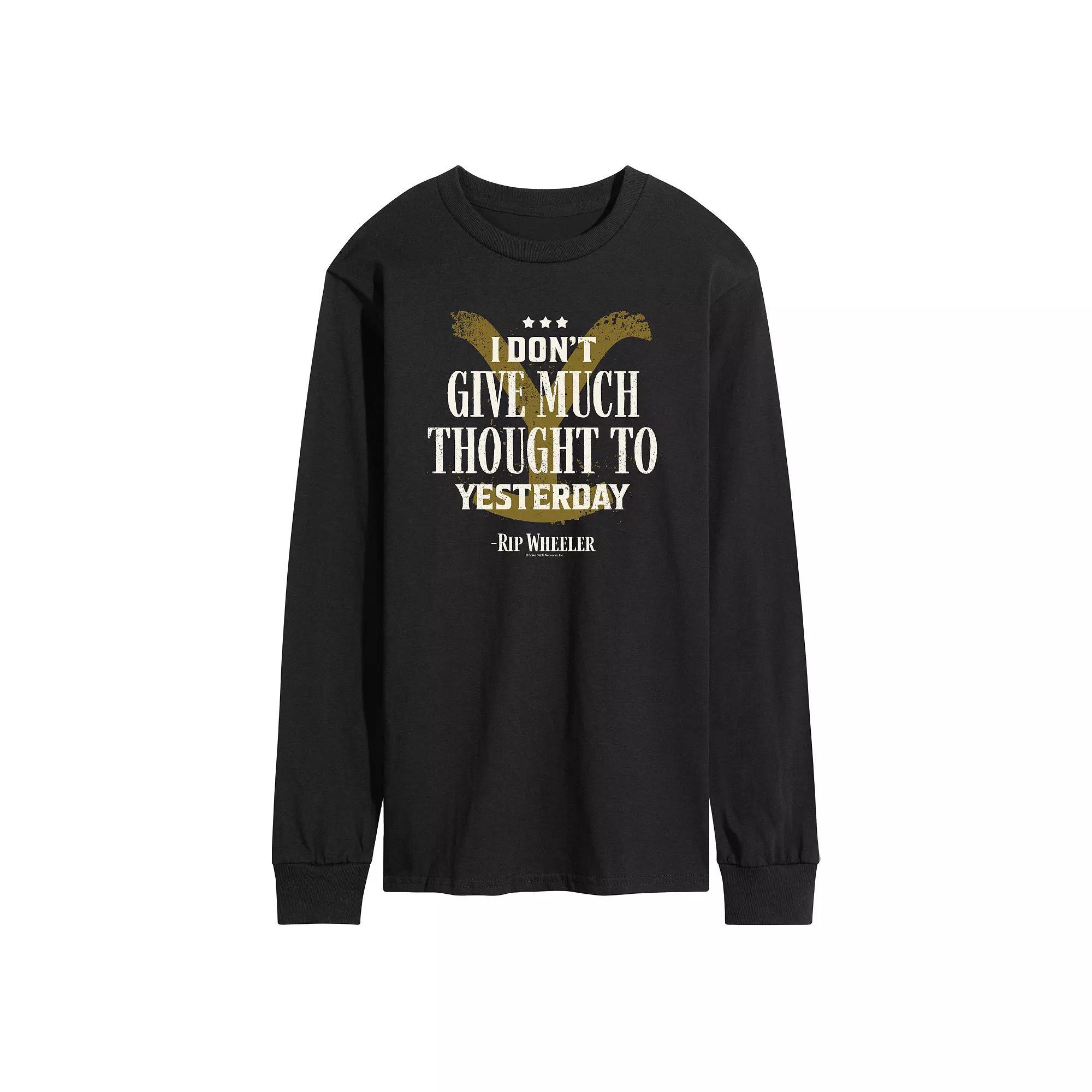 Mens Yellowstone Dont Give Much Thought Long Sleeve Graphic Tee Product Image