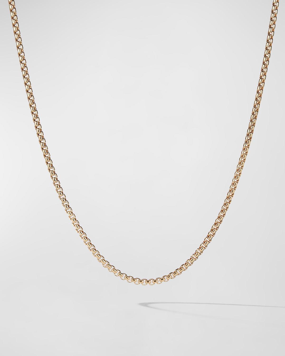 David Yurman Men's Box Chain Necklace in 18K Gold, 2.7mm at Nordstrom, Size 22 Product Image