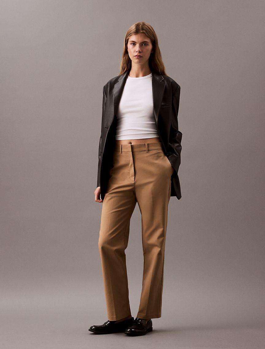 Cotton Stretch Straight Fit Chino Pants Product Image