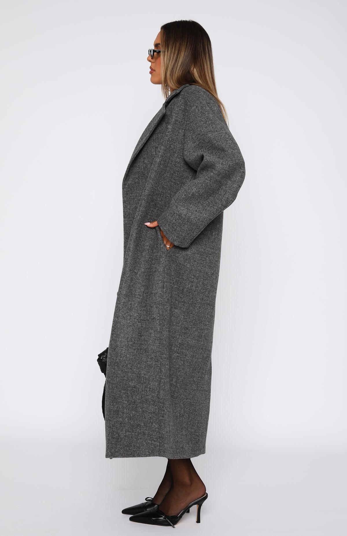 Modern Edge Oversized Coat Charcoal Product Image