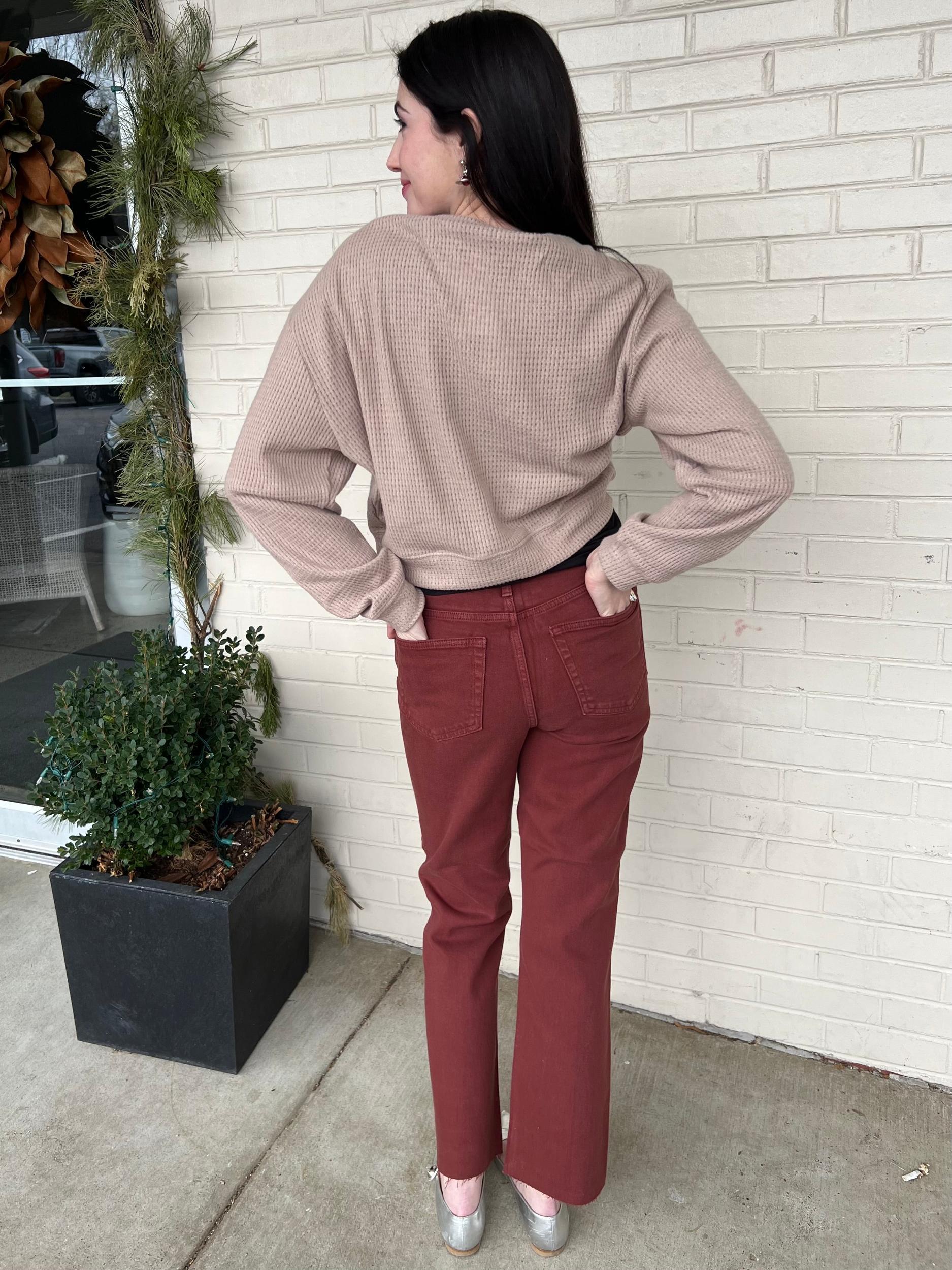 Hannah Crop Straight Jeans Product Image