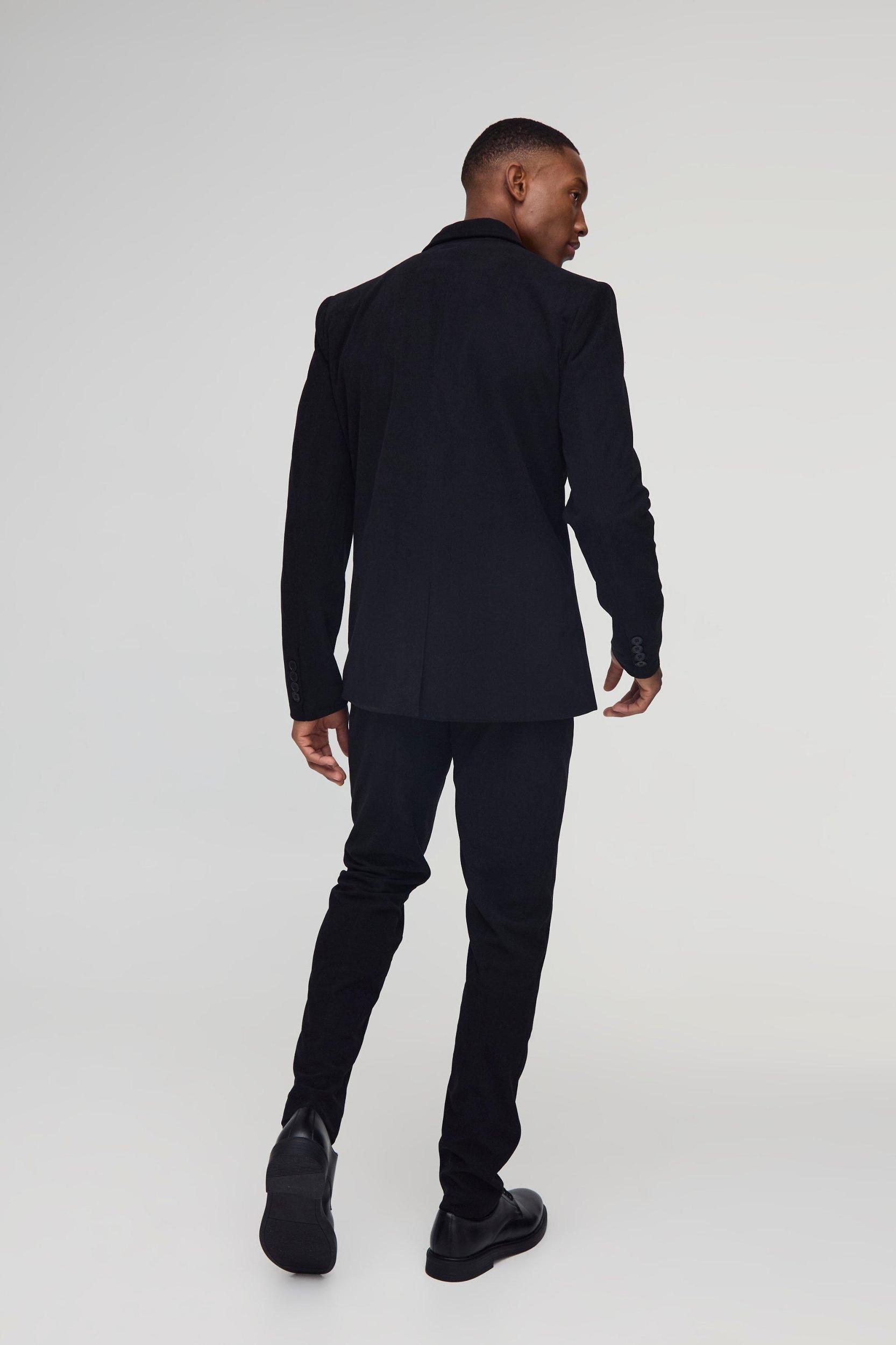 Skinny Fit Corduroy Tailored Pants | boohooMAN USA Product Image