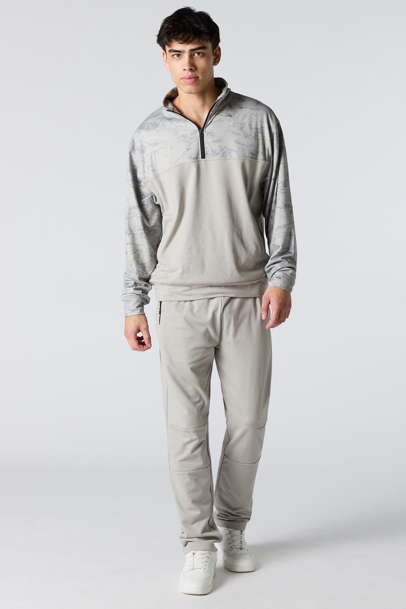 Active Acid Wash Quarter Zip Sweatshirt Male Product Image