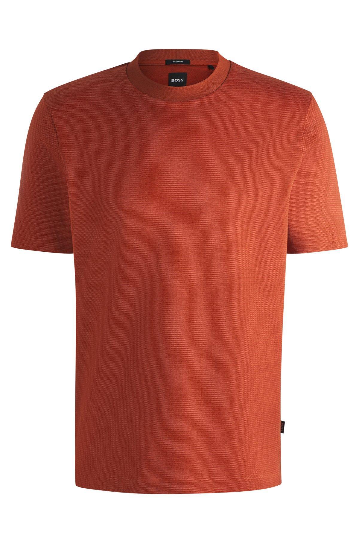 Mercerized-cotton T-shirt with micro pattern Product Image