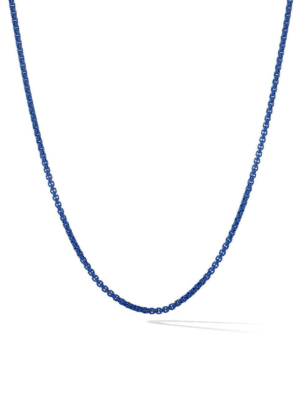 Mens Box Chain Necklace in Stainless Steel Product Image