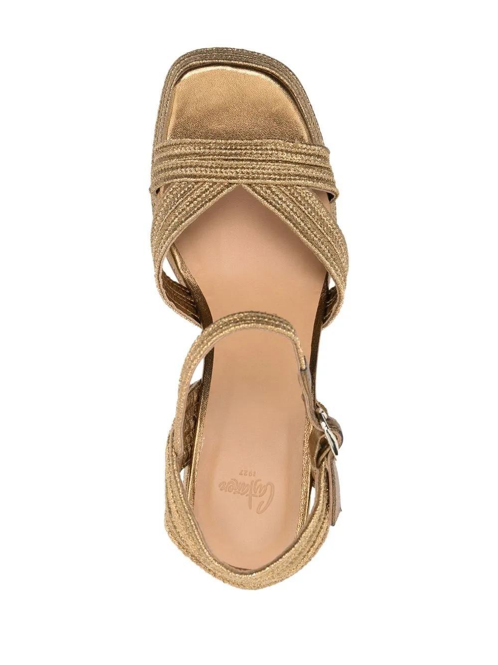 interwoven metallic slingback sandals Product Image