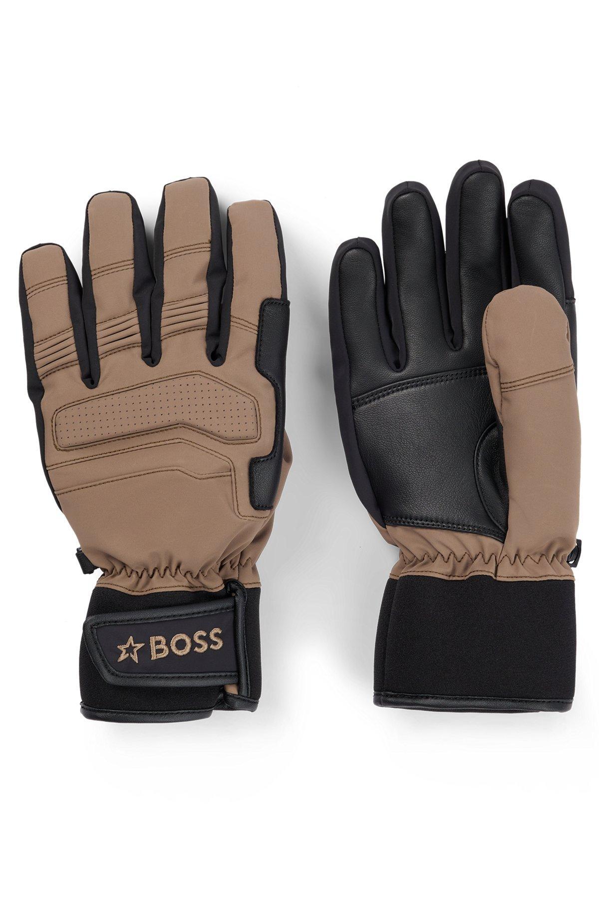 BOSS x Perfect Moment mixed-material ski gloves with leather Product Image
