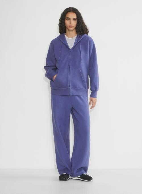 cozy fleece boyfriend zip hoodie Product Image