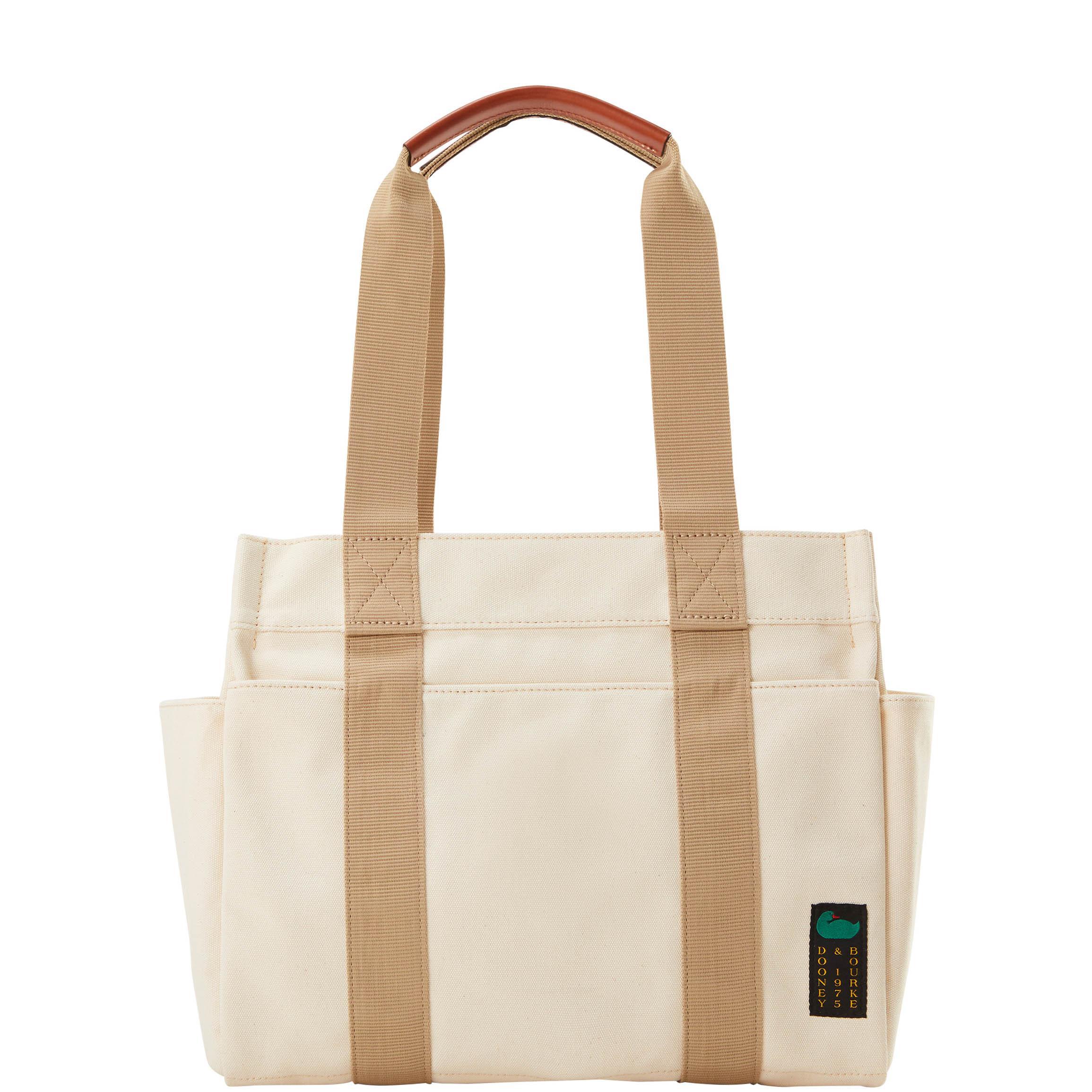 Dooney & Bourke Womens Canvas Fabric Tote Shopping Bag 35 in Natural Product Image