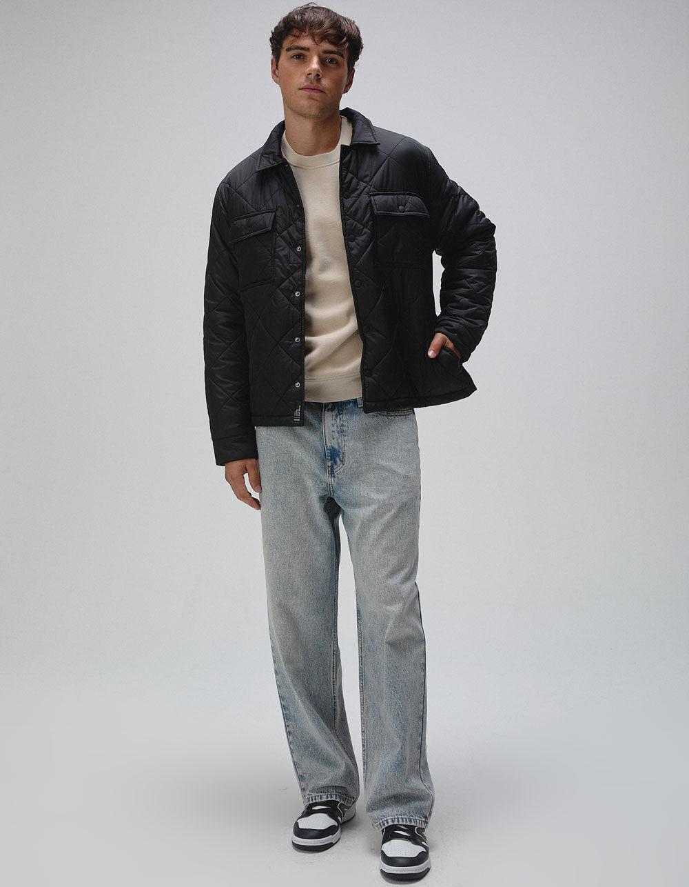 RSQ Mens Quilted Nylon Jacket - BLACK Product Image