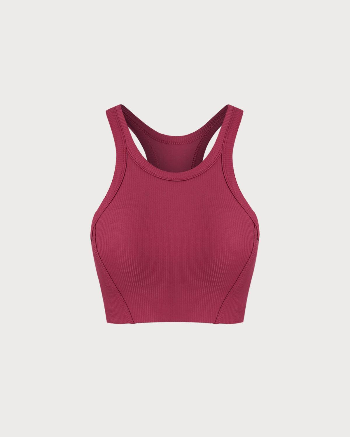Red I-back Yoga Tank Top Product Image